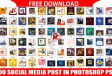 100 Social Media Post In Photoshop PSD Free Download